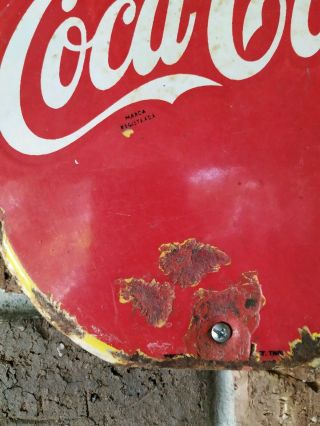 1940 Old Vintage Rare Antique Coca Cola Ad Porcelain Enamel Sign Board 7