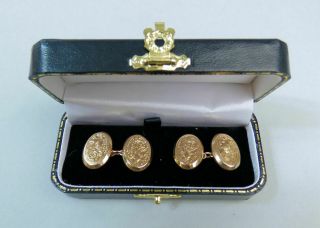 Victorian Antique 9 Ct Rose Gold Cufflinks Birm.  1899 - 4.  1 Grams