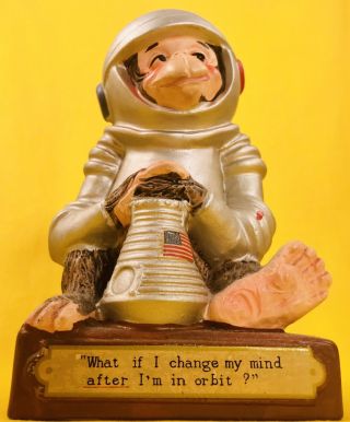 RARE NASA Moon Landing Collectible Ham Chimp Monkey Figurine Napco - SPACE RACE 3