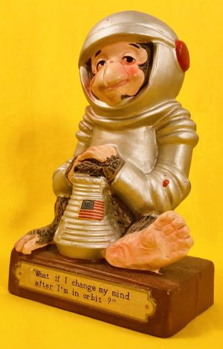 RARE NASA Moon Landing Collectible Ham Chimp Monkey Figurine Napco - SPACE RACE 6