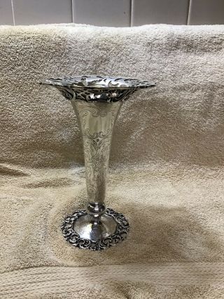 Rare Sterling Silver Vase W.  W.  Wattles & Sons 10.  8 Oz.