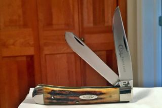 Vintage 1976 Case Xx Trapper Stag Pocket Knife No.  5254 Ssp And Beauty