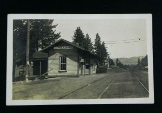 Vintage 1914 Rppc Gold Run Ca Train Station Depot Cprr Mining Ghost Town Dfo