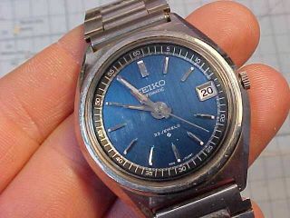 Vintage Scarce Seiko 5619 - 7019 Gmt Duotime 23j Auto Mans Stainless Wristwatch