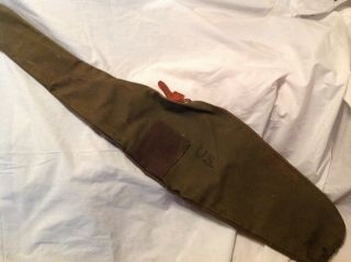 Ww2 U.  S.  Military M1 Carbine Canvas Carry Case,  1 Missing Leather Reinforcement