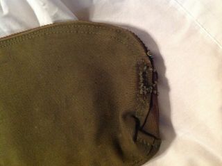 WW2 U.  S.  military M1 carbine canvas carry case,  1 missing leather reinforcement 3
