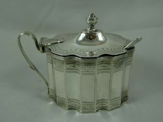 Stunning George Iii Solid Silver Mustard Pot,  1788