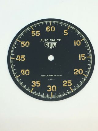 Vintage Heuer Auto - Rallye " Abercrombie & Fitch Co.  " Dash Timer Dial