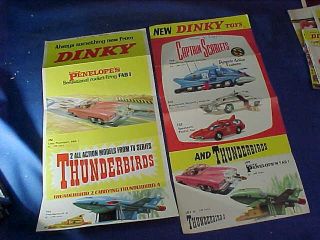 2 Orig 1969 Dinky Toys Die Cast Models Captain Scarlet,  Thunderbirds Flyers