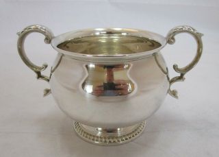 Good Georgian Style Sterling Silver Sugar Bowl,  206 Grams,  1968