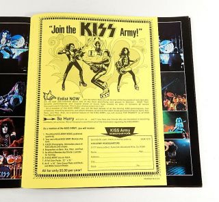 KISS Alive On Tour 1976 Rare Concert Book Program w/ KISS Army Insert 10