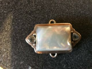 Vintage Tabra Handcrafted Connector Signed Charm Sterling Silver Aqua