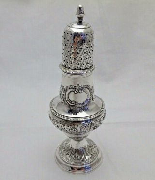 Antique Georgian 1791 Peter & Ann Bateman Solid Silver Sugar Caster - Sifter