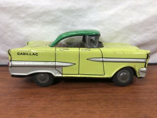 Old House Find Vintage 1950’s Pressed Steel Tin Litho Cadillac Friction Toy Car