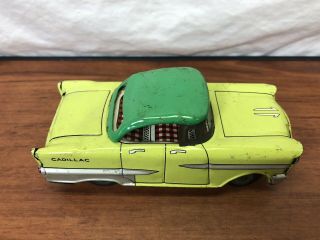 Old House Find Vintage 1950’s Pressed Steel Tin Litho Cadillac Friction Toy Car 2