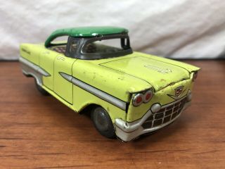 Old House Find Vintage 1950’s Pressed Steel Tin Litho Cadillac Friction Toy Car 3