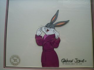 Bugs Bunny RARE LARGE Production Cel Chuck Jones Signed Warner Brothers 2