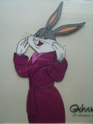 Bugs Bunny RARE LARGE Production Cel Chuck Jones Signed Warner Brothers 3