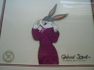 Bugs Bunny RARE LARGE Production Cel Chuck Jones Signed Warner Brothers 6