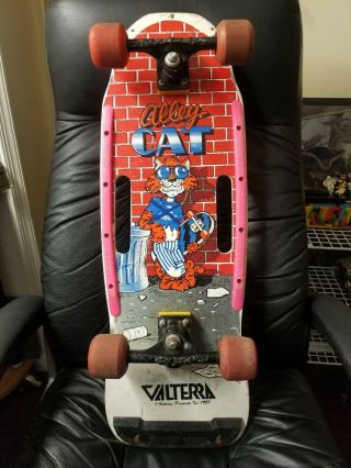 Vintage Valterra " Alley Cat " Cruiser Skateboard 1987 Good Shape $140 Fs