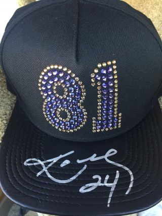 Kobe Bryant Signed Autographed 81 Point Swarovski Hat.  Dc.  Rare.  1/1