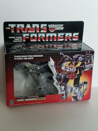 Transformers G1 Vintage Dinobot Grimlock Mib Box W/ Bubble Insert