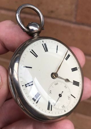 A Gents Large Early Antique Solid Silver Fusee Pocket Watch,  Birm 1829.