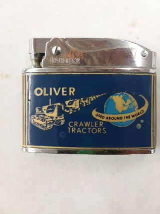 Vintage Oliver Crawler Tractors Lighter World Logo Cletrac Rare Piece Rosen