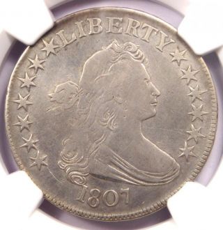 1807 Draped Bust Half Dollar 50c - Ngc Vf Details - Rare Certified Coin