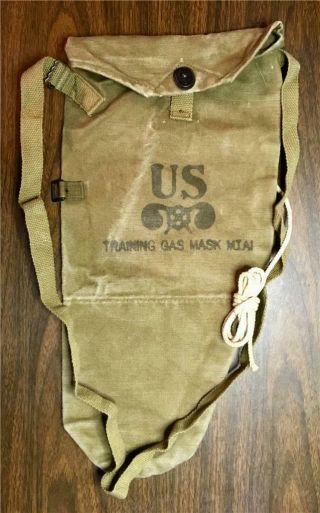 Us Paratrooper Wwii Training Gas Mask Bag M1a1 (early Version) For M2a1