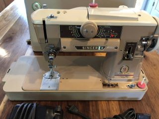 Vintage Singer 401A Sewing Machine w/ Pedal,  Case,  Attach - Serviced & 2