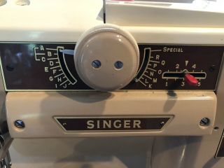 Vintage Singer 401A Sewing Machine w/ Pedal,  Case,  Attach - Serviced & 5