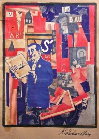 KURT SCHWITTERS - - A GREAT 1920s MIXED MEDIA COLLAGE,  MERZ DADA,  RARE 4