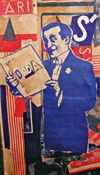 KURT SCHWITTERS - - A GREAT 1920s MIXED MEDIA COLLAGE,  MERZ DADA,  RARE 7