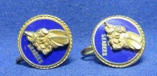 Wwii Sterling Navy Naval Seabees Home Front Sweetheart Earrings Set Rare