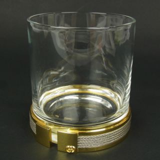 Auth Gucci Vintage Gg Interlocking Glass Cup For Whiskey Wine F/s 1782