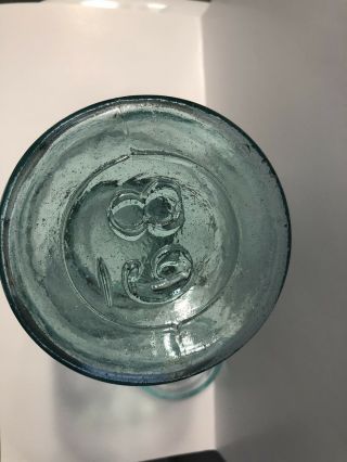 Rare Globe Mason Jar Fruit Jar with thousands of bubbles 8