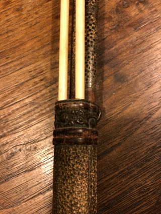 Antique Chinese Travelling Chopsticks In Shagreen Case 6