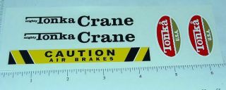 Mighty Tonka Crane Replacement Sticker Set Tk - 203