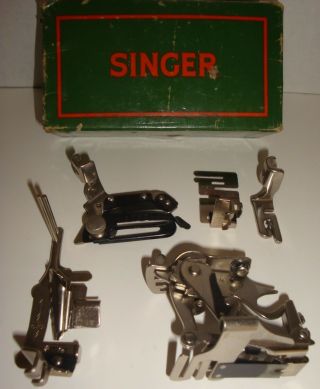 Vintage LOVELY 1955 Featherweight 221 Singer Sewing Machine with Accessories 6