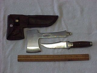 Vintage Case Xx Knife Hatchet Combo Sheath W/case 