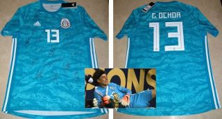 Rare 2019 Gold Cup Mexico Champion Team Hand Signed Autographed Gk Ochoa Jersey