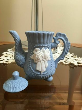 Vintage10 piece Miniature tea set blue 4