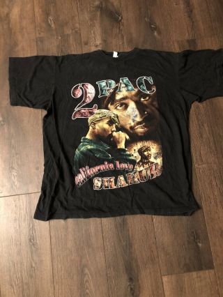 Very Rare Vintage 1990’s 2pac Concert Tupac Shakur T Shirt Tee Black California