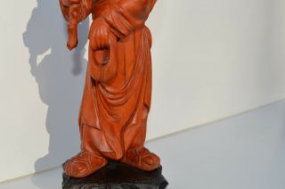 ANTIQUE/VINTAGE CHINESE HAND CARVED WOODEN DEITY FIGURAL SCULPTURE/STATUE 6