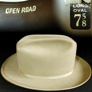 Vintage 1970s 7 - 5/8 Stetson Open Road Thin Ribbon Western Cowboy Hat Fedora