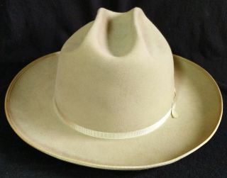 Vintage 1970s 7 - 5/8 Stetson Open Road Thin Ribbon Western Cowboy Hat Fedora 3