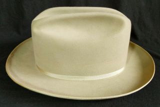Vintage 1970s 7 - 5/8 Stetson Open Road Thin Ribbon Western Cowboy Hat Fedora 4