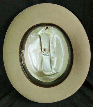 Vintage 1970s 7 - 5/8 Stetson Open Road Thin Ribbon Western Cowboy Hat Fedora 5