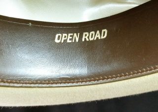 Vintage 1970s 7 - 5/8 Stetson Open Road Thin Ribbon Western Cowboy Hat Fedora 6